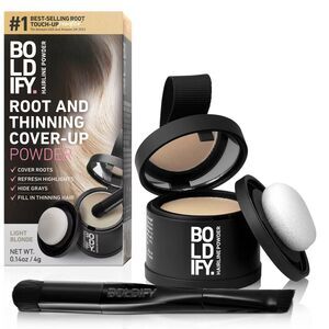 BOLDIFY Hairline Powder Root Touch Up Light Blonde Gray Cover Water Resistant 24